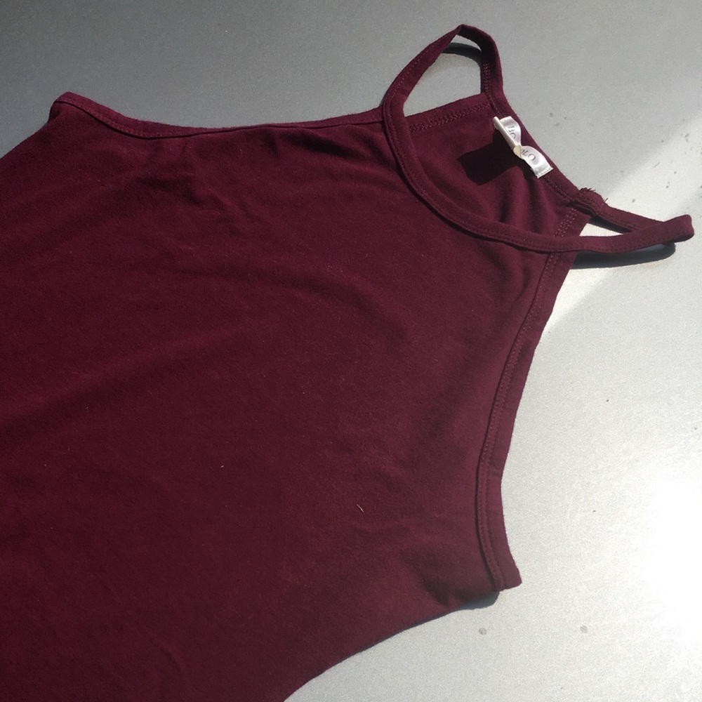 maroon Bozzolo bodysuit